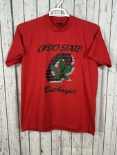 Vintage 80s Ohio State Buckeyes T Shirt University Single Stitch OSU Fit Large