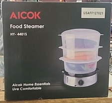 Aicok 3 Tier 9.5 Quart Food Steamer Model HY-4401S Turbo Steam Timer Auto Off