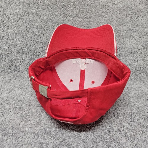 OMEGA Watch Hat Baseball Cap Red Embroidered Logo Strapback OSFM Adjustable - Picture 13 of 20