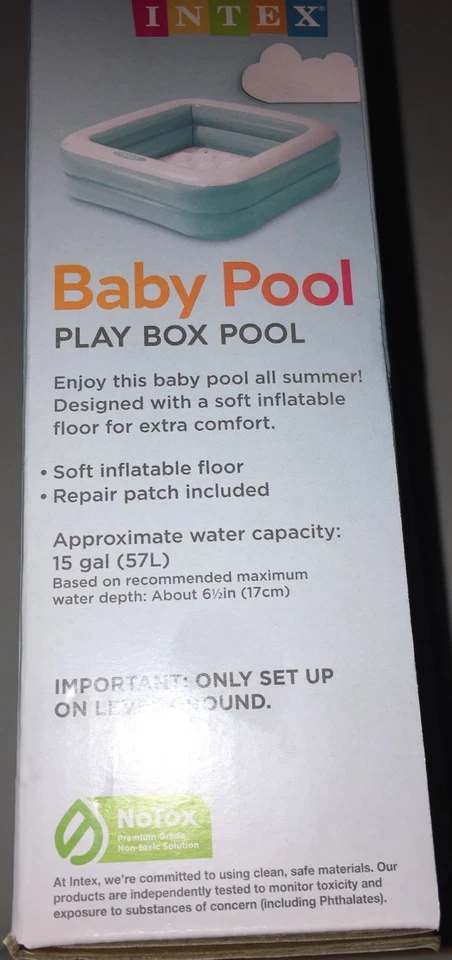 Brand new Intex 57100EP 34" x 34" x 10" play box baby pool blue inflatable - Image 2 of 2