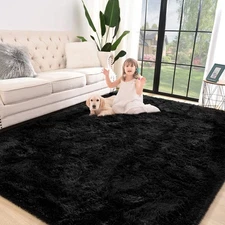 Super Soft Shaggy Rug for Bedroom, 4x5.9 Feet Fluffy Carpet for Living Room, ...