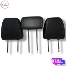 🚗✅ 2013-2019 Ford Escape C-Max Rear Headrests Black Leather White Stitching OEM