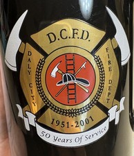 Vintage Daly City CA Fire Dept 50th Anniversary 1951-2001 Pair Mugs