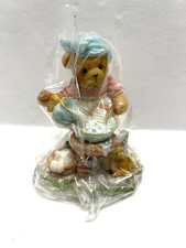 Cherished Teddies "Sandra" Saturday's Child works hard, girl washing clothes NEW