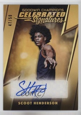 2023 Goodwin Champions Achievement 47/50 Scoot Henderson Rookie Auto RC 02v3
