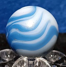 Vintage Alley Agate Flame Swirl Marble. .65" Mint-.