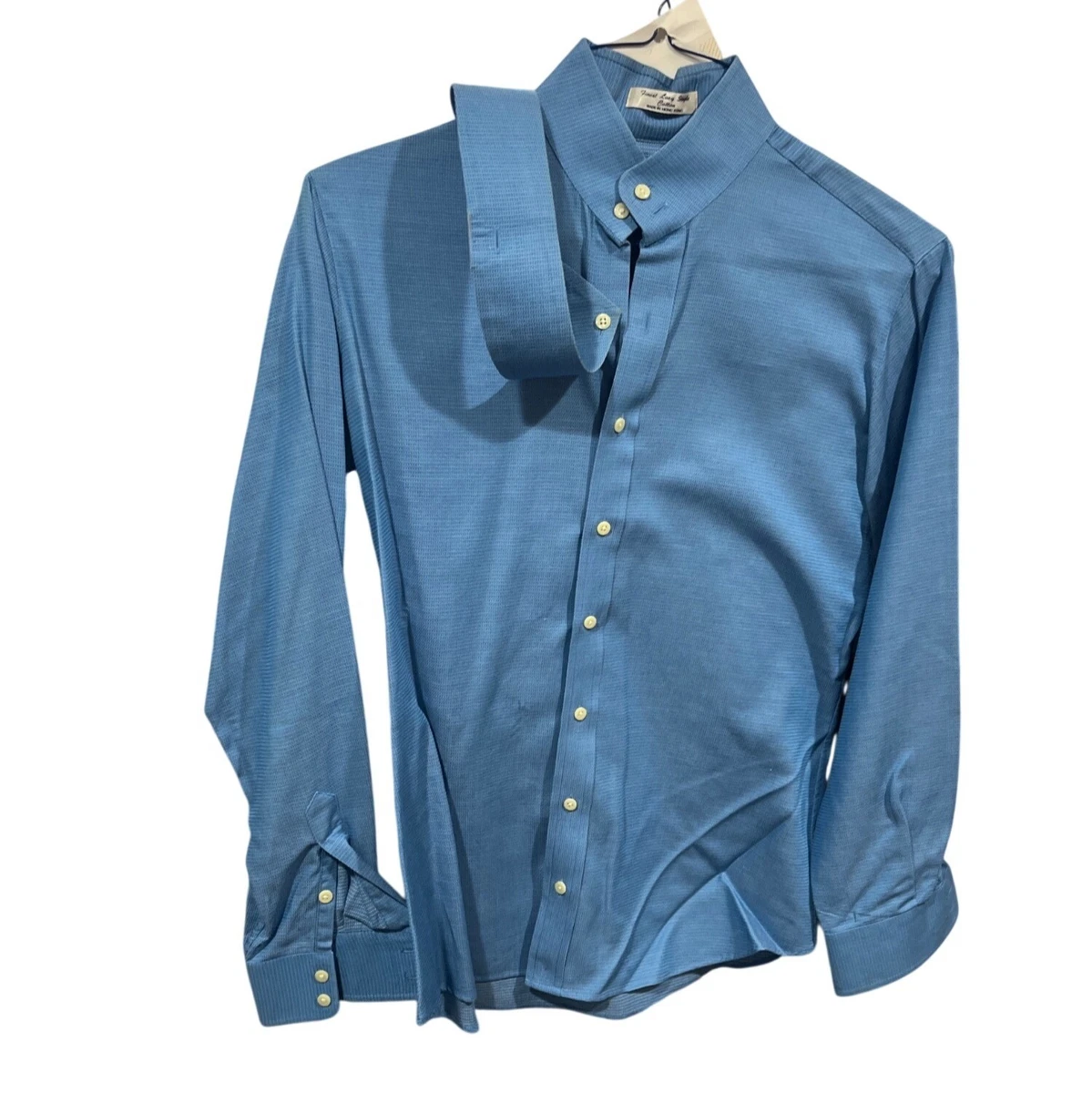 Chemise Essex Signature Collection - Verte, Taille 40, Broderie Anglaise, Manches Longues