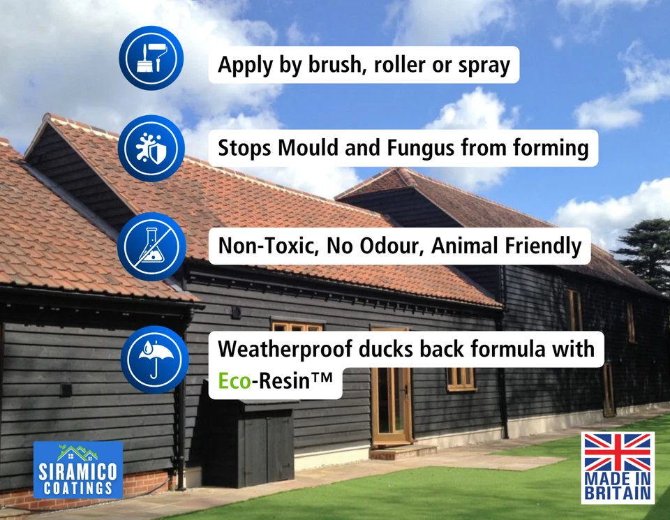 Vernice acrilica One Coat Ultimate Barn - nero opaco - 5 litri - garanzia 10 anni - Immagine 3 di 3