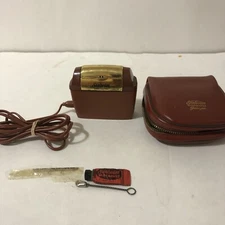 Vintage Sunbeam Shavemaster Golden Glide G Electric Shaver W/ Case Complete