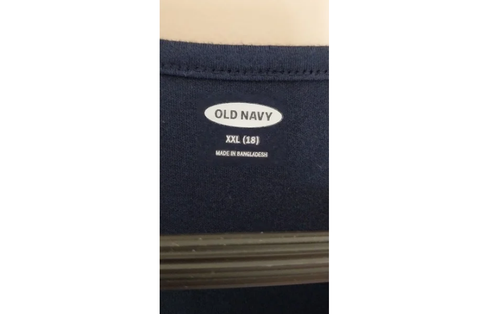 Old Navy Junior XXL 18 Blue Tropical Graphic Tank Top Length 25" Outdoor Lounge - Picture 3 of 5
