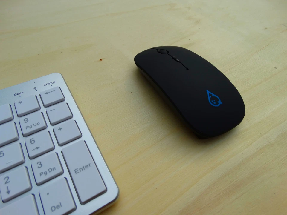 Bluetooth Maus Wireless Akkubetrieben 1600DPI Kabellos Flach Apple Mac iOS - Bild 3 von 4