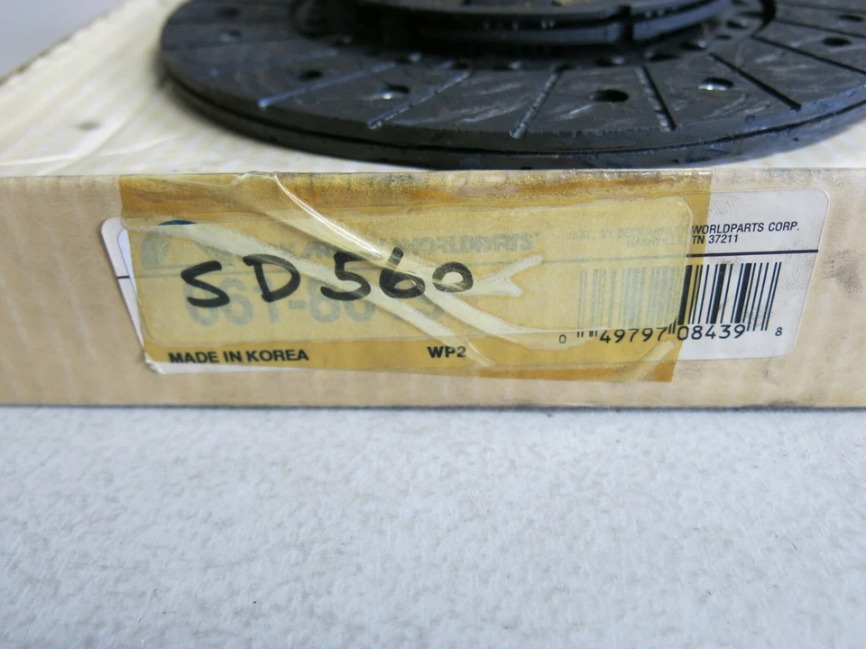World Parts Clutch Disc Fit 83-93 Chrysler Dodge Mitsubishi (SD560) - Image 2 of 2
