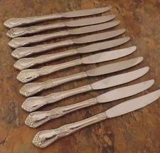 Oneida Kennett Square Set of 10 Dinner Knives Deluxe Stainless Flatware Lot A