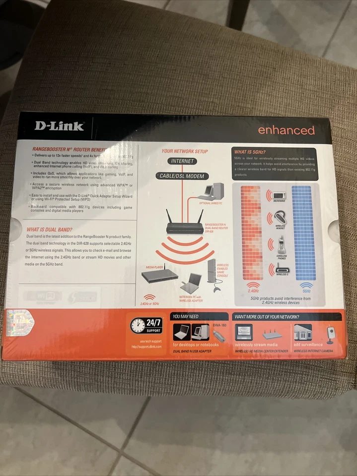 D-Link RangeBooster N DIR-628 54 Mbps Wireless N Router Computers Game Systems - Image 2 of 4