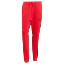 Adidas 2XL Men's Sweat Pants Red/Black 3 Stripes French Terry Comfort JD1880 NWT