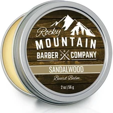 Beard Balm – Sandalwood Blend - Rocky Mountain Barber – with Nutrient Rich Be...