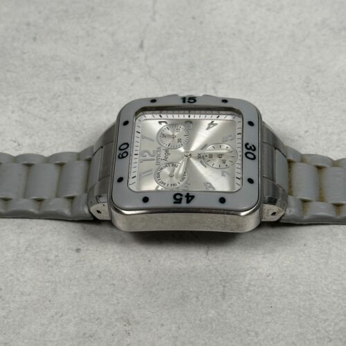Invicta Watch Womens 36mm Square Angel Gray Silver Tone Day Date New Battery - Picture 2 of 11