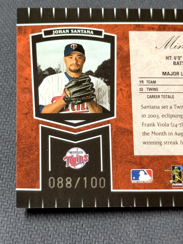 2004 Leaf Certified CUTS FOIL REFRACTOR Johan Santana 088/100 - Image 2 of 3