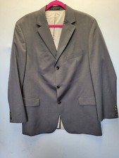 Hugo Boss Rossellini Blazer Gray 46R 3 Button Schurwoolle Virgin Wool 2724