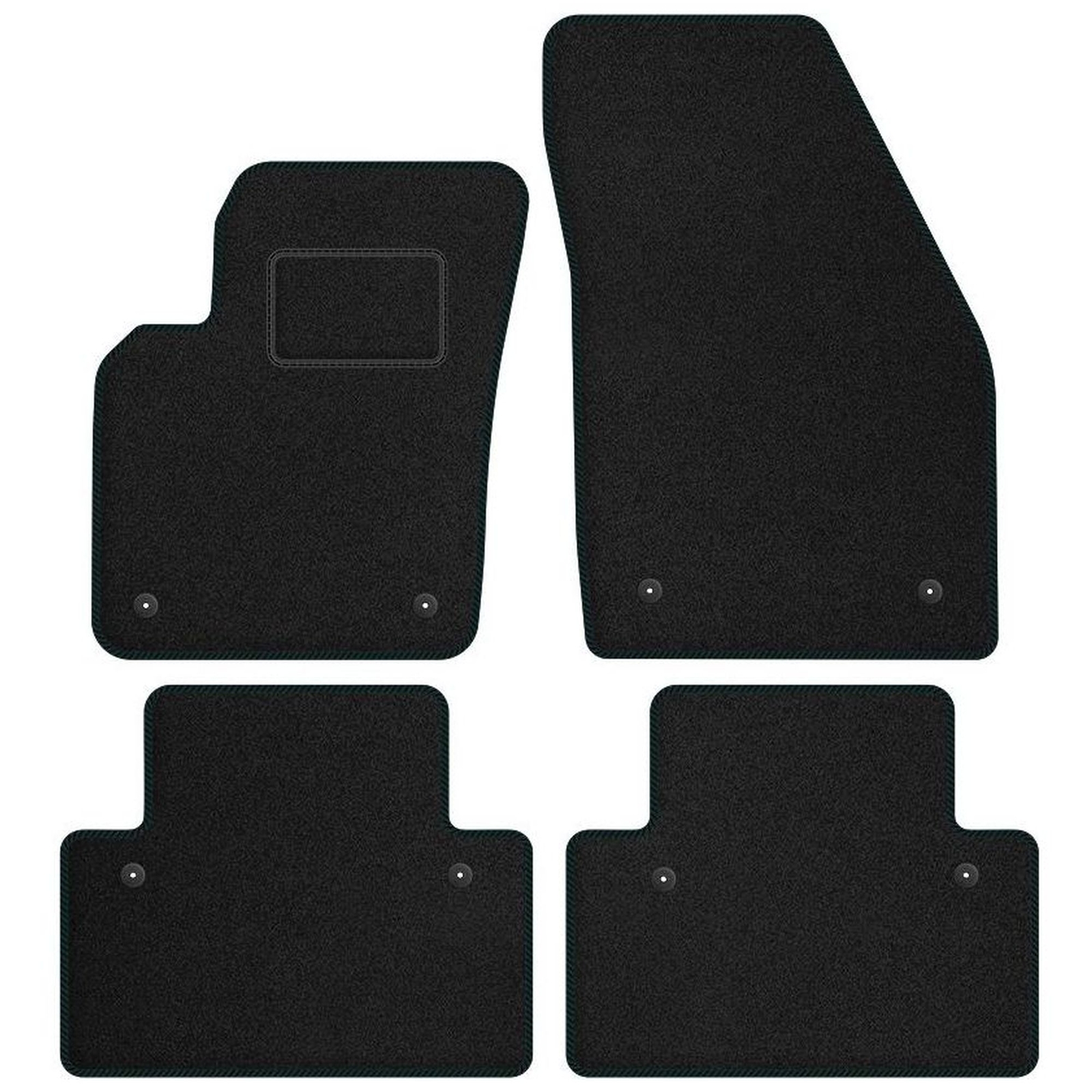 Tapis de sol antidérapant en velours STREAK noir pour sécuriser votre Volvo S40