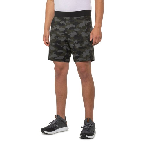 Kyodan Mens size S Army Green Camo Print Stretch Athletic Shorts With Liners - Picture 3 of 9