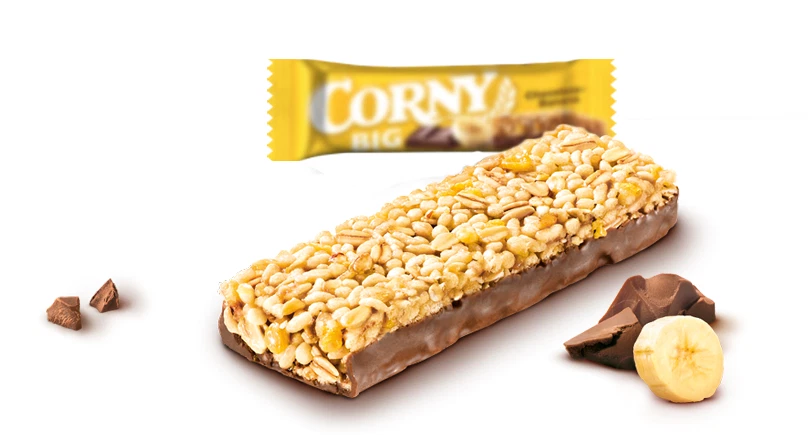 16 barrette di cereali per colazione al gusto di cioccolato e banana CORNY BIG 50 g 1,8 oz - Immagine 3 di 4
