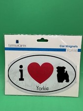 Little Gifts I  Love Yorkie Car Magnet 6  X 3.5  