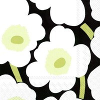 Marimekko Lunch Servietten Unikko Black 33 X 33 Cm