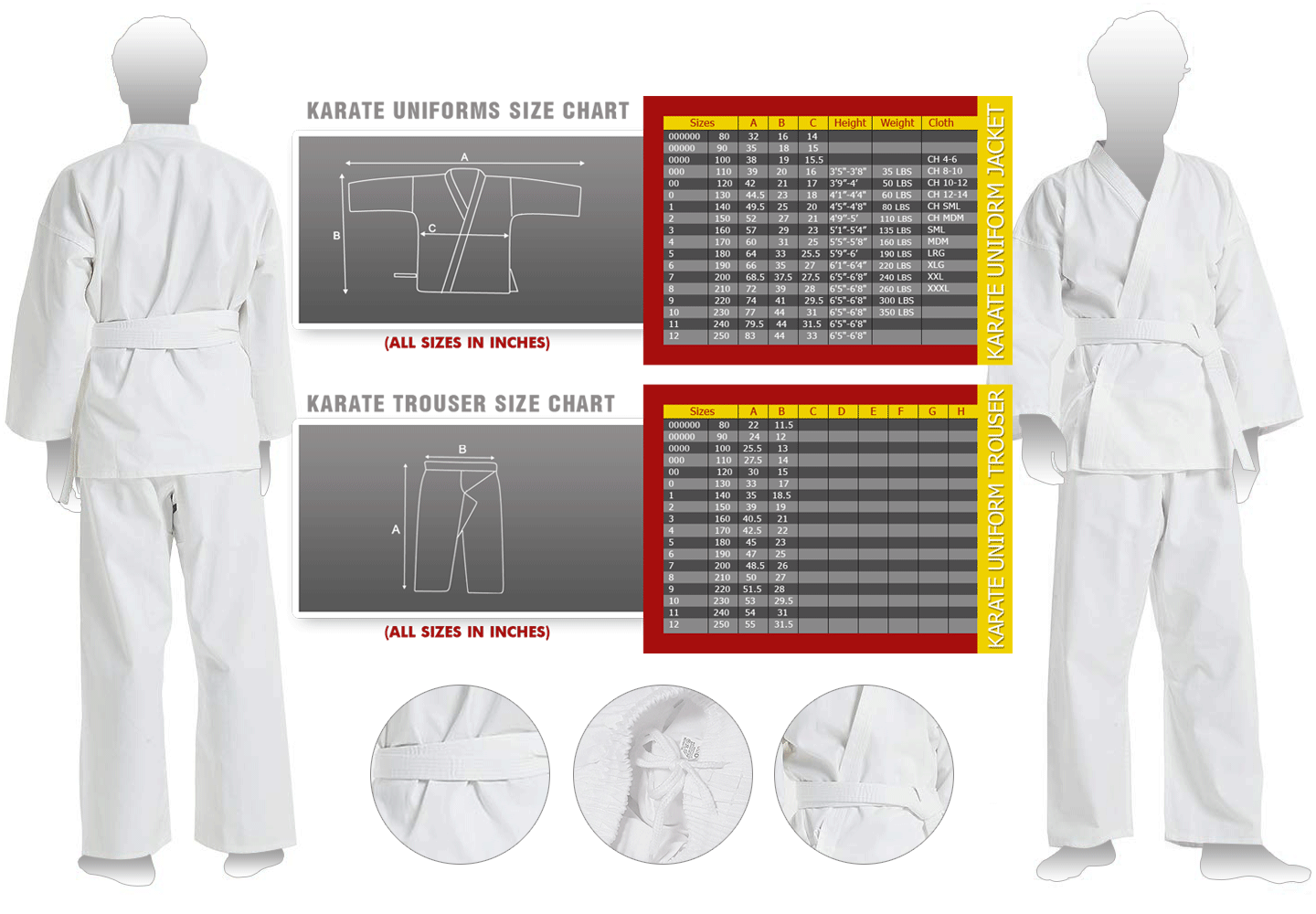 Taekwondo Pants Only 150~190 White Stripe Trousers TKD Uniform Dobok Spare MMA