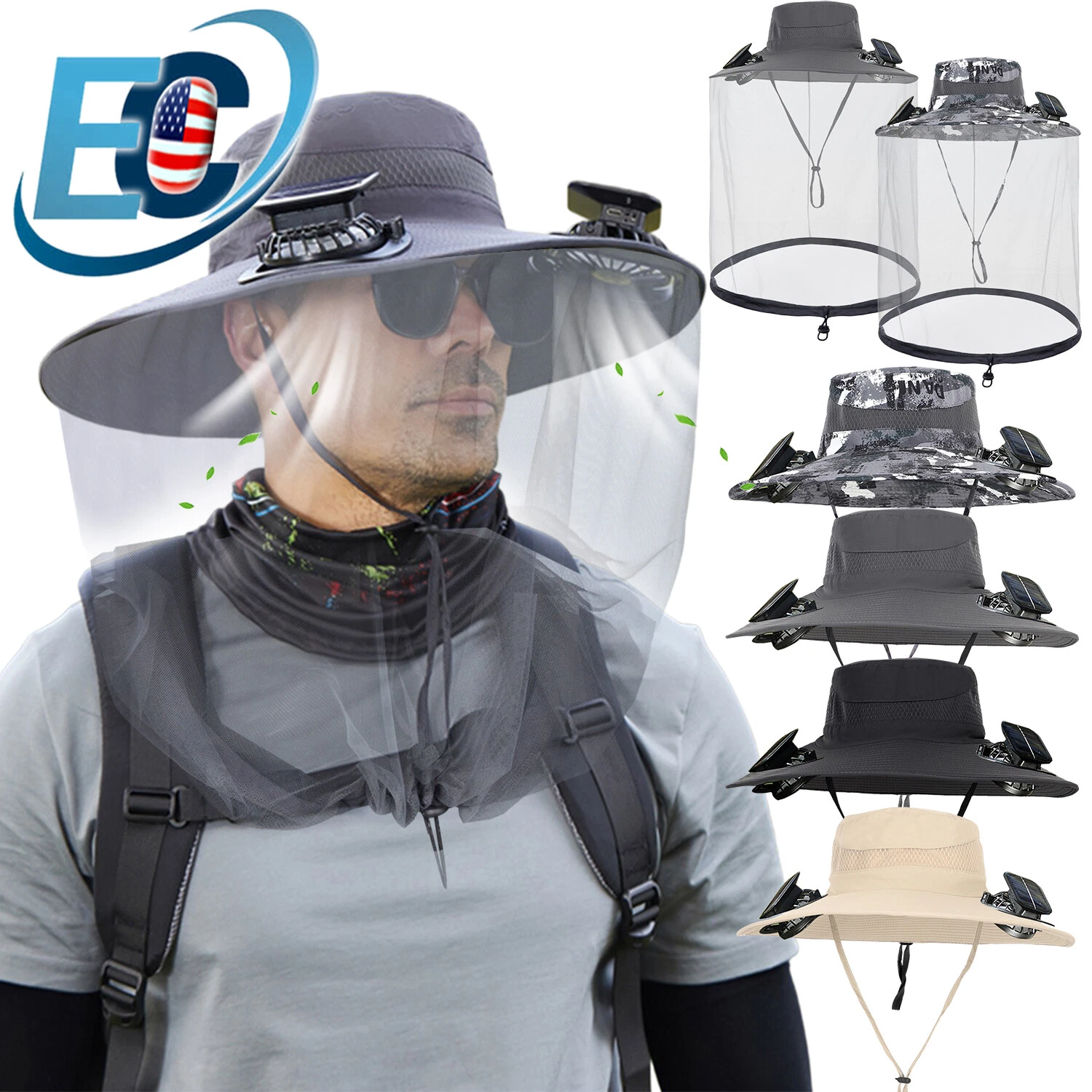 Men Women Sun Hat with 2 Solar Fan Waterproof Sunscreen Cap for Summer Outdoor
Opens in a new window