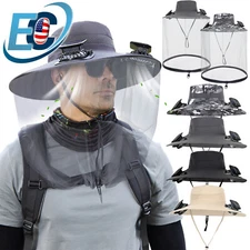 Men Women Sun Hat with 2 Solar Fan Waterproof Sunscreen Cap for Summer Outdoor