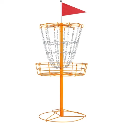 Portable Disc Golf Basket Flying Disc Golf Practice Basket Indoor/Outdoor Orange