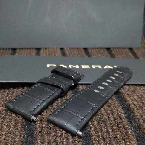 Genuine New Officine Panerai Matte Black Watch Band 24mm / 22mm for BA Buckle