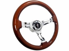 1979-82 Ford Mustang 14 Mahogany Steering Wheel Chrome Kit Fox Body 1979-82 Ford Mustang 14 Mahogany Steering Wheel Chrome Kit Fox Body