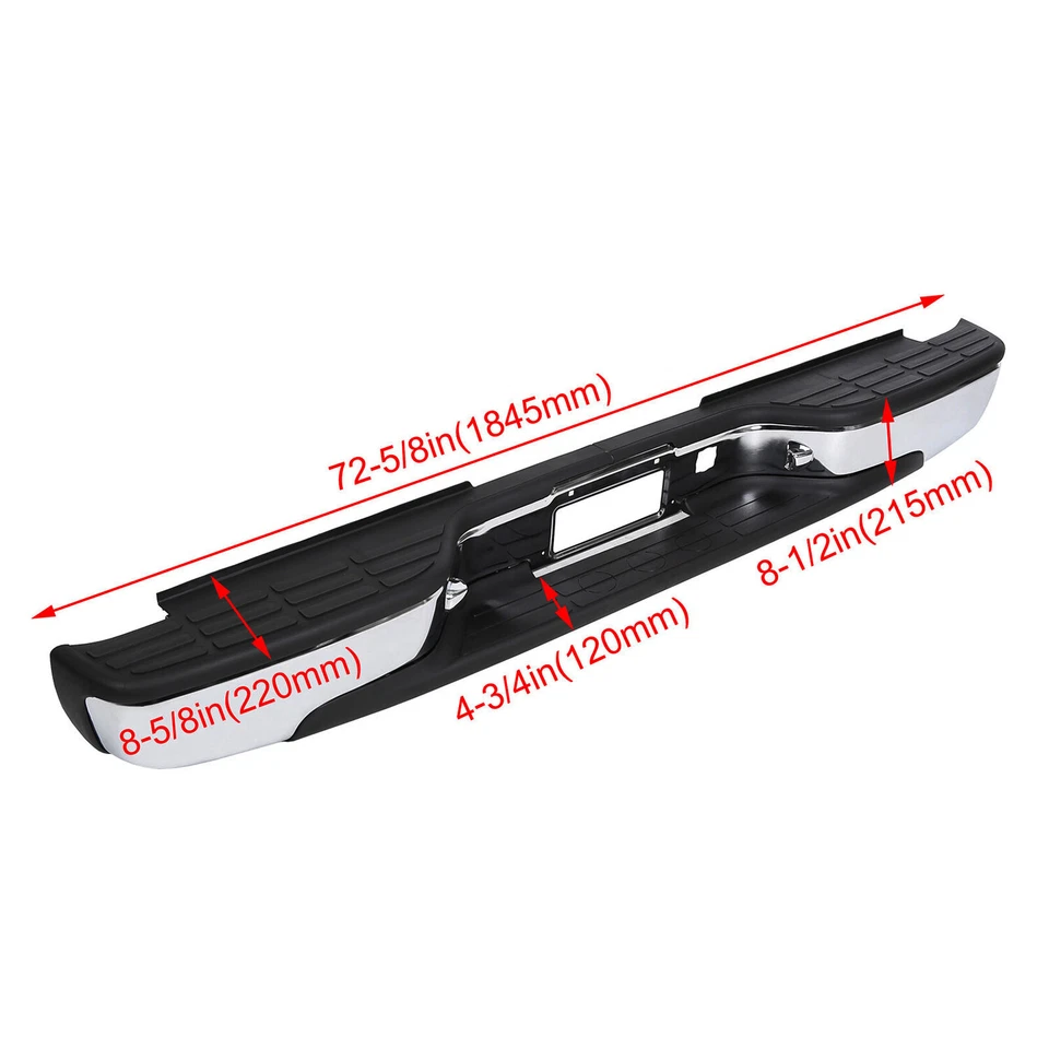 Complete - Chrome Rear Bumper For 1999-2007 Chevy Silverado GMC Sierra 1500 2500 - Image 4 of 4