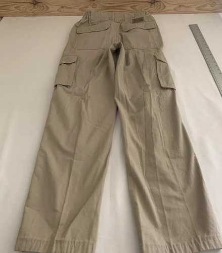 Vintage Cabelas Pants Mens Size 30(26)X32 Trail Hiking Double Knee Beige Cargo - Picture 17 of 23