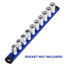 Magnetic Socket Organizer 3/8'' Drive Heavy Duty Socket Holder 3/8''x10Clip