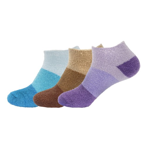 Kinelon Aloe Infused Warm Comfy Fuzzy Home Ankle Socks, 3 pares Pack - Imagen 9 de 22