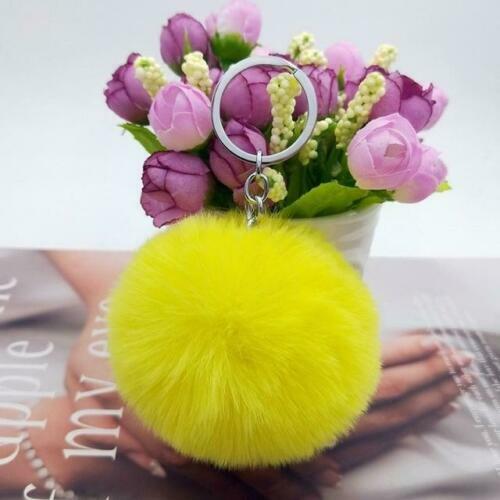 Rabbit Fur Ball PomPom Cell Phone Car Keychain Pendant Handbag Charm Key Ring - Bild 4 von 21