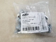 ZURN QQTV60SGX XL Pex Straight Chrome Stop Valve 1/2" Barb x 3/8" Comp 10pk