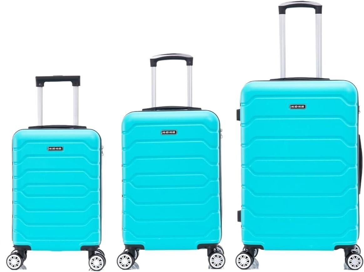 Pack 3 Maletas de Viaje Elegantes: Carcasa Ligera de ABS cerradura numerica 24h