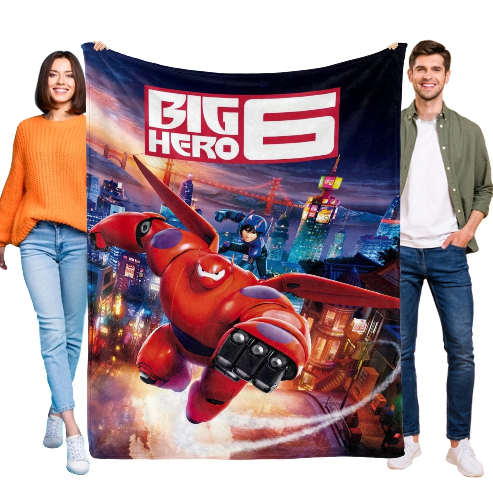 Big Hero 6 Fleece Blanket, Soft Bed & Sofa Throw, Kids Birthday Gift