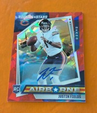 🔵 2021 Rookies & Stars SSP #2/3 Airborne Justin Fields Auto Rc Steelers Rookie