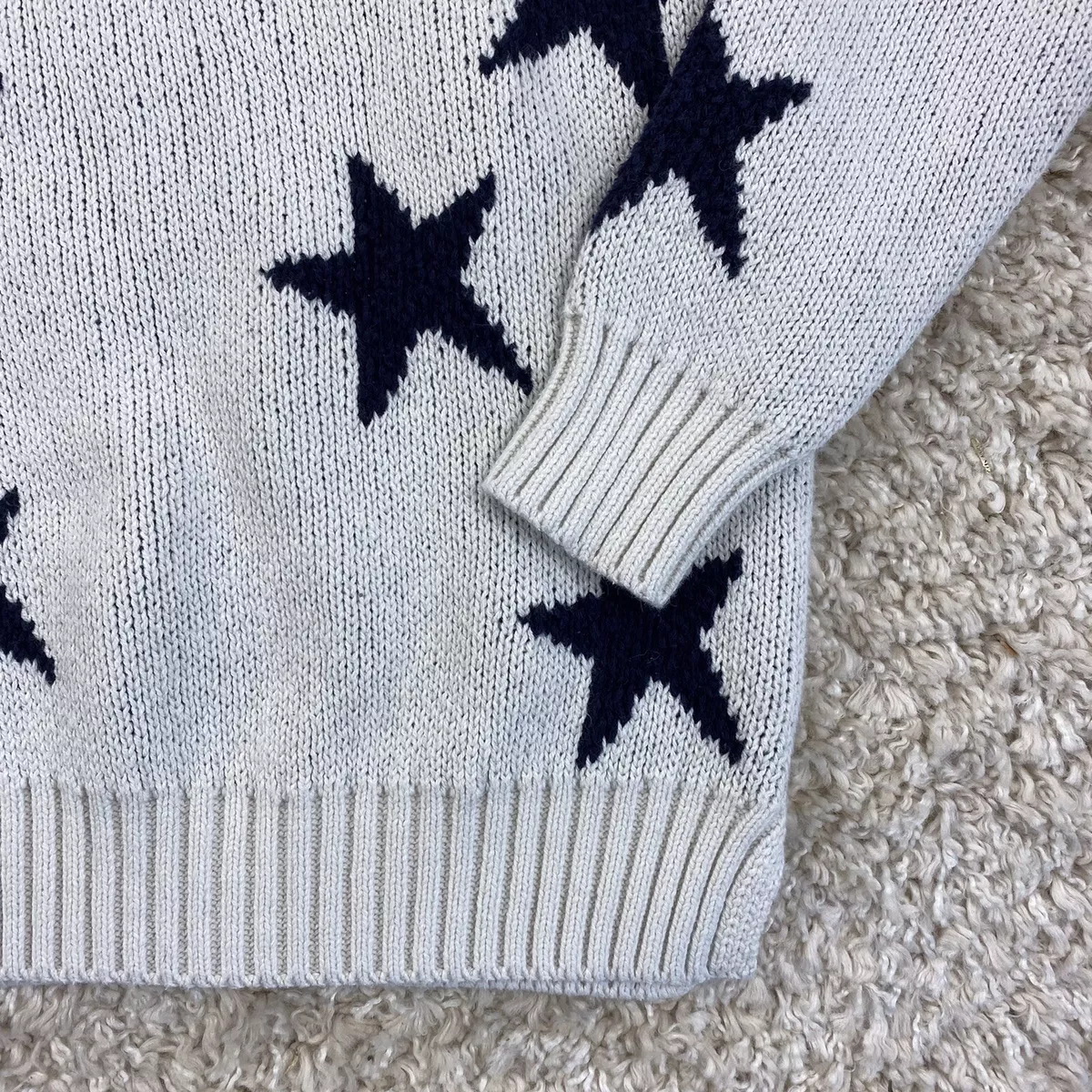 Navy sweater top with white stars