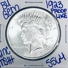 1923 BU UNCIRCULATED SILVER PEACE DOLLAR AUTHENTIC U.S. MINT FREE SHIPPING 5564