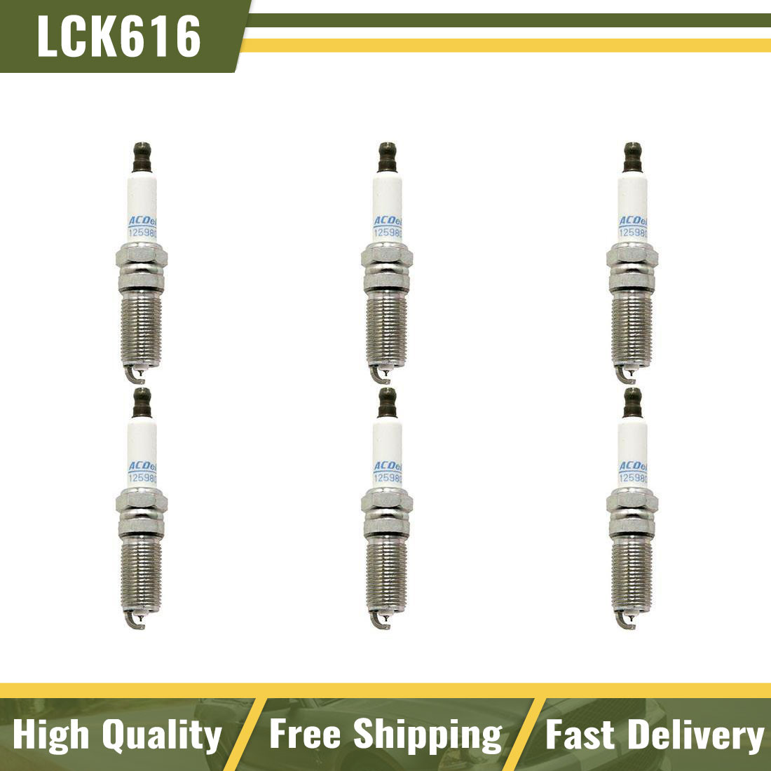 AC Delco 41-103 Iridium Spark Plug Set of 6 for Chevy GMC Pontiac Olds 4.2L New