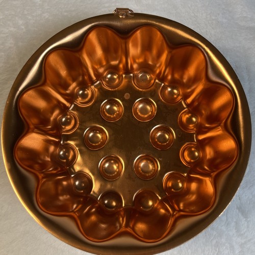 Set/2 Jello Molds Cake Pan Kitchen Wall Hang Decor Alum Copper Tin VTG - Picture 7 of 10