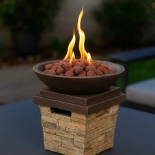 Outdoor Tabletop Firebowl Propane Mini Fire Pit Item #65029 Bond Newcastle