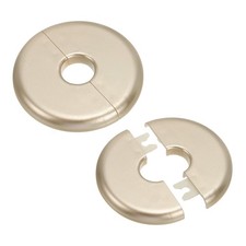 2 Pcs Wall Split Flange 0.65", Escutcheon Plate Buckles Pipe Cover, Gold