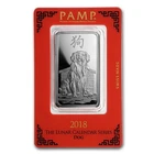 2018 Pamp Lunar Series Year of the Dog 1 oz .999 Fine Silver in Assay Card